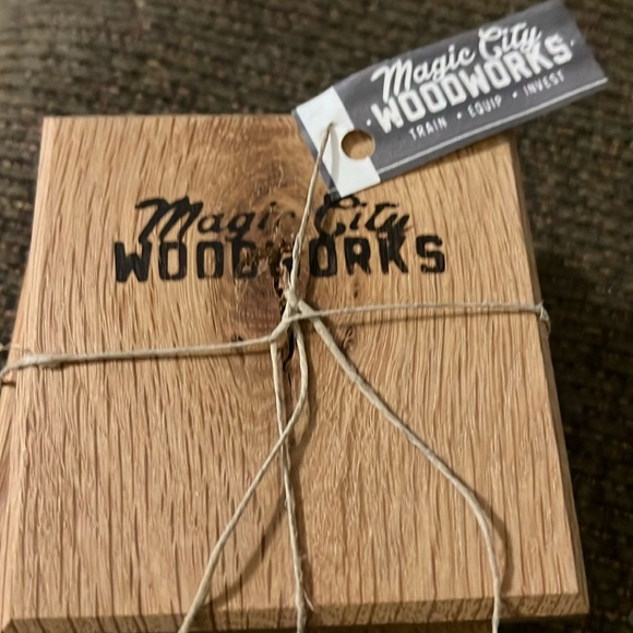 wooden coasters - set of 4 - Picture 1 of 2